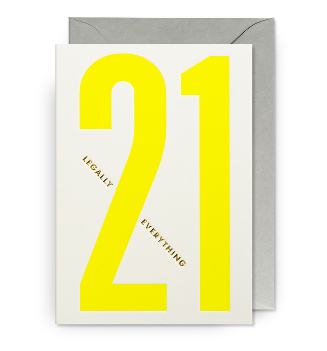 Legally Everything Milestone 21st Birthday Card