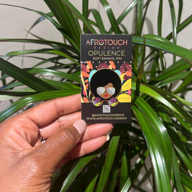 Brown Skin Girl Enamel Pin