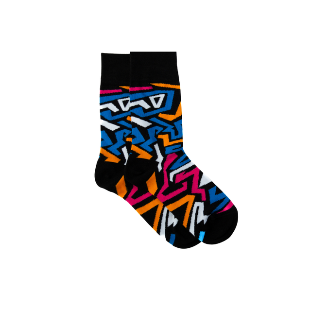 Afropop Socks (No tariff fee) - New Highlife Socks Black: L/XL