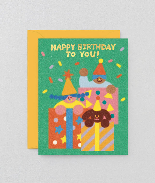 Wrap (US duties paid) - Happy Birthday To You Presents' Kids Greetings Card