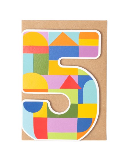 Five Die-cut Greeting Card
