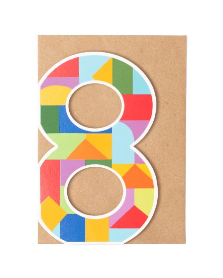 Eight Die-cut Greeting Card