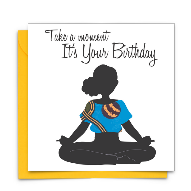 Yoga Time Birthday Card