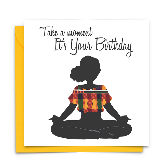Yoga Time Birthday Card