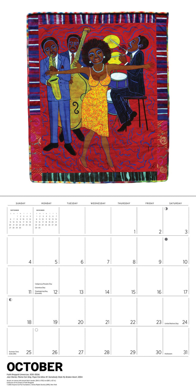Faith Ringgold Wall Calendar 2026