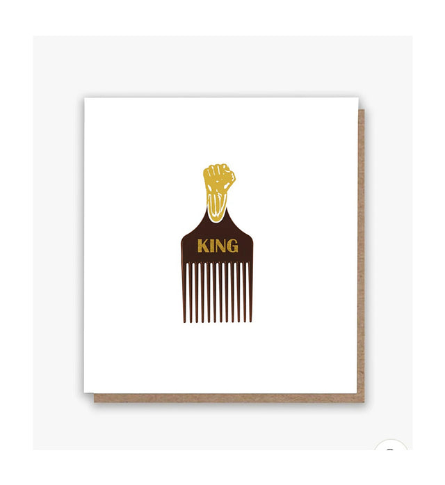 King Comb Greeting Card
