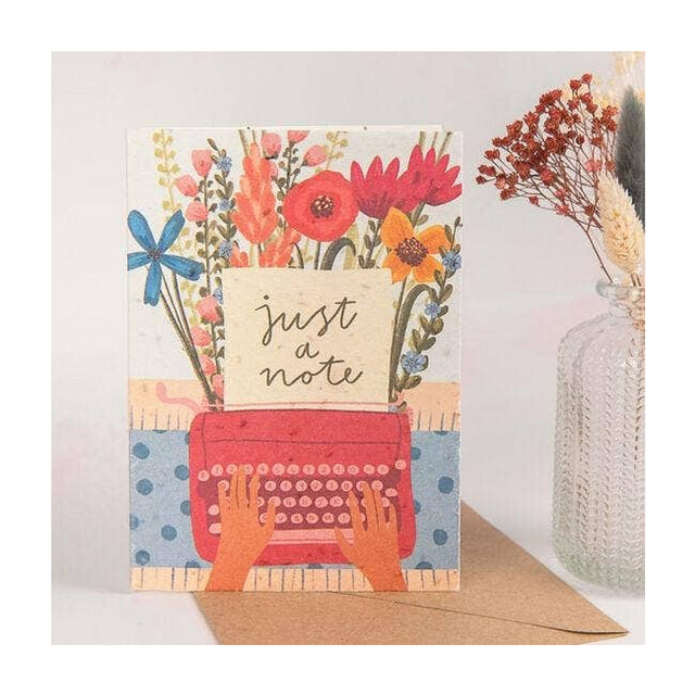 Just A Note Recycled Seeded Paper Greeting Card