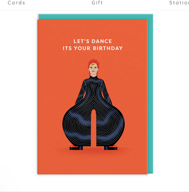 David Bowie Dance Birthday Card