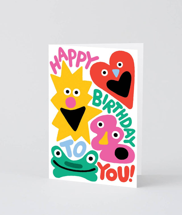 Happy Birthday To You Shapes Greetings Card