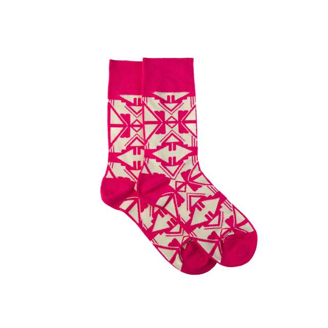 Afropop Socks (No tariff fee) - Shaka Pink Socks: L/XL