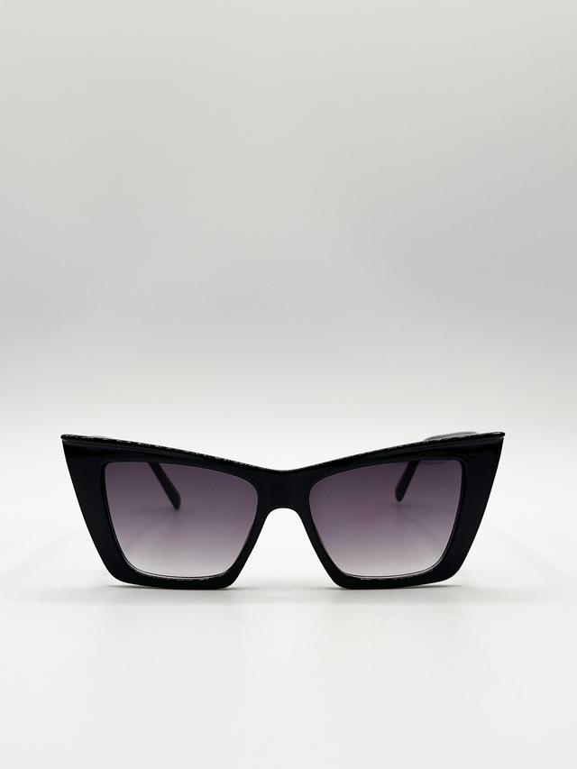 Mocha Oversized Cat Eye Sunglasses