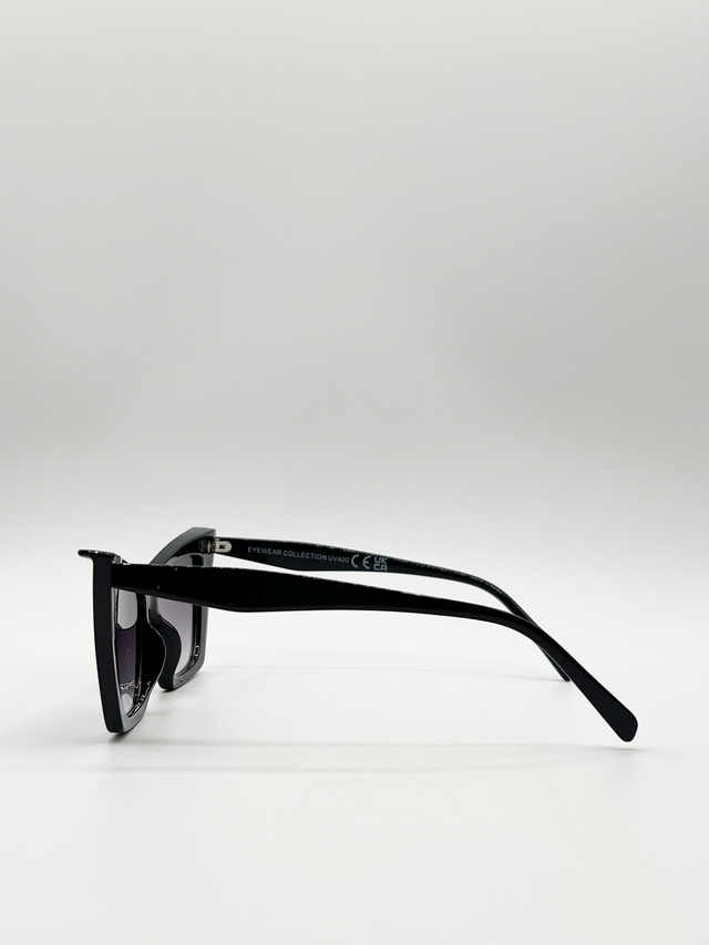 Mocha Oversized Cat Eye Sunglasses