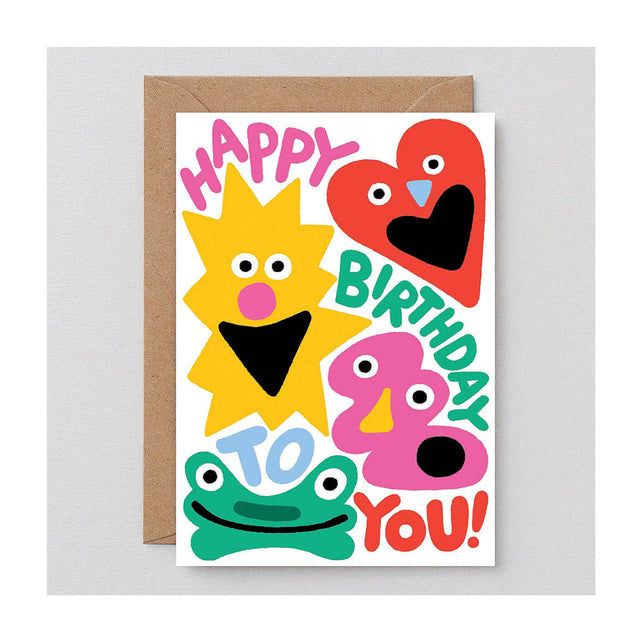 Happy Birthday To You Shapes Greetings Card