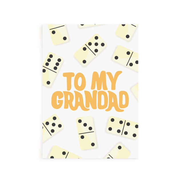 To My Grandad Dominoes Card