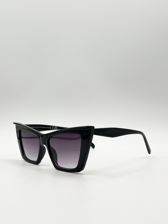 Mocha Oversized Cat Eye Sunglasses
