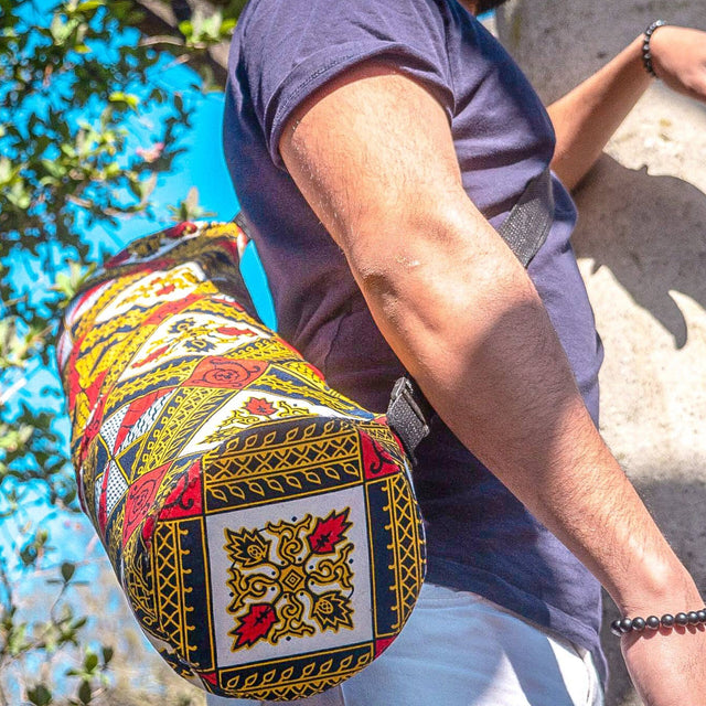 Sunset African Print Yoga Bag