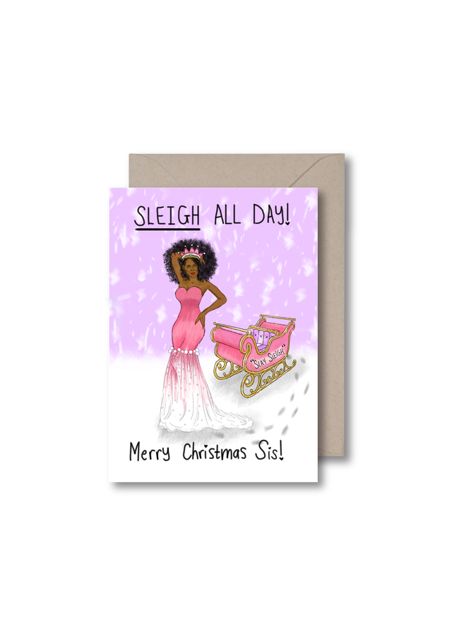 Christmas Slay Sleigh Card