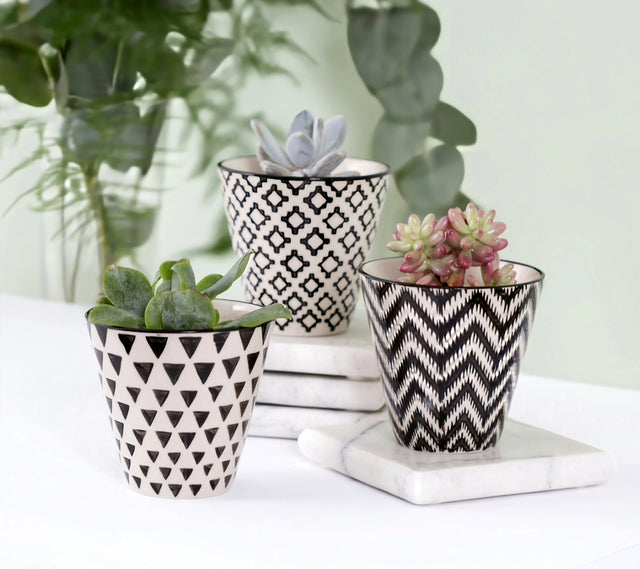 Boho Mini Ceramic Planters