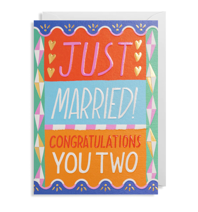Just Married Congratulations Card