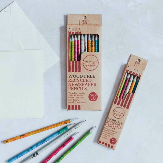 Wood-Free Recycled Newspaper Pencils