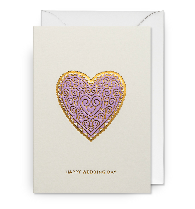 Filigree Heart Wedding Card