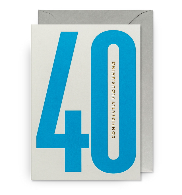 Confidently Flourishing Milestone 40th Birthday Card