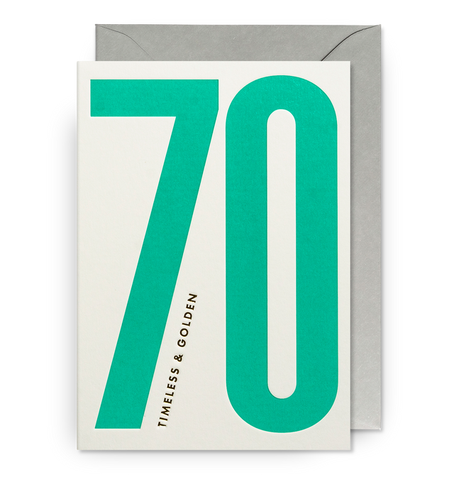 Timeless & Golden Milestone 70th Birthday Card