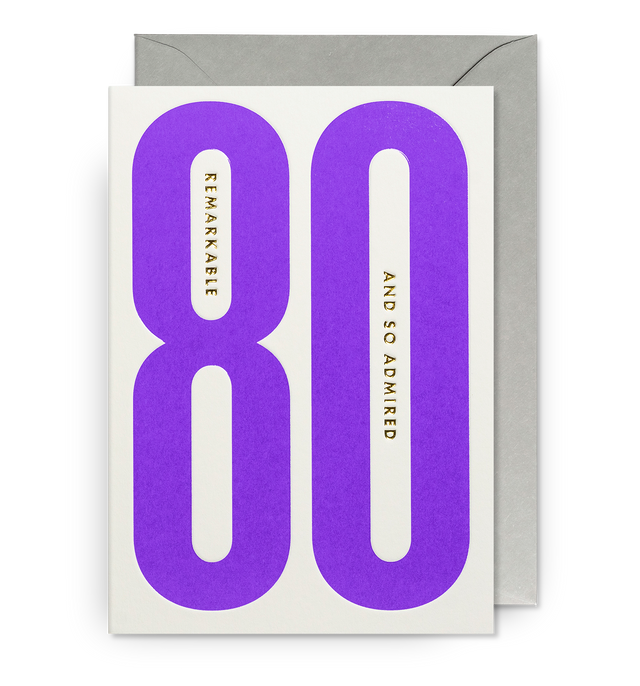 Remarkable and So Admired Milestone 80th Birthday Card