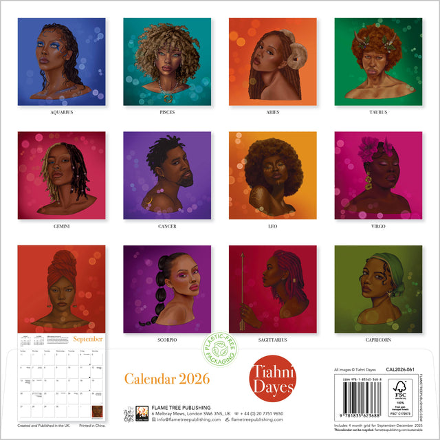 Tiahni Dayes Wall Calendar 2026