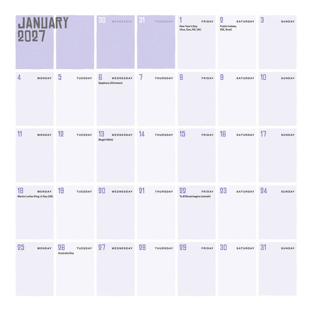 The World In Your Kitchen Wall Calendar 2027