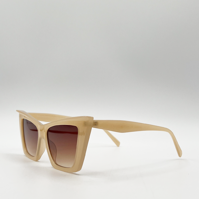 Mocha Oversized Cat Eye Sunglasses
