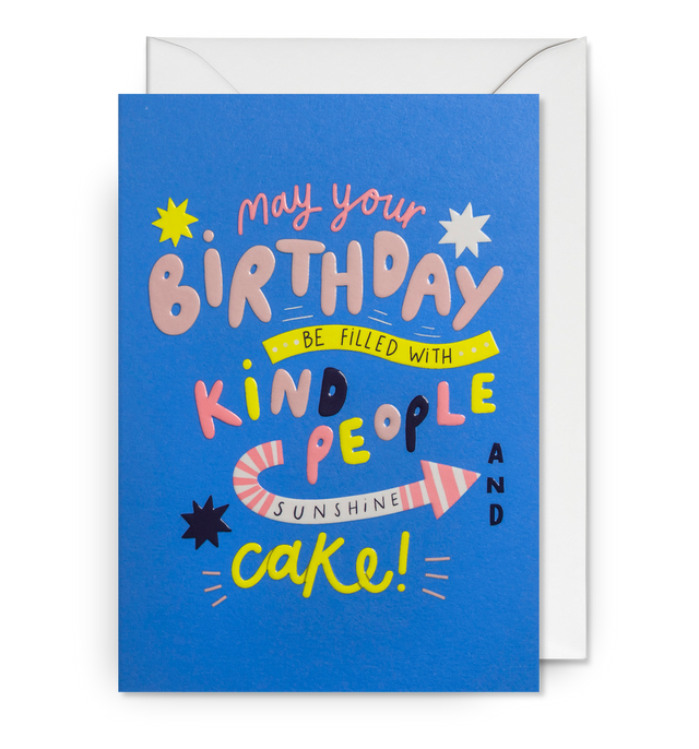Kind People, Sunshine & Cake Card