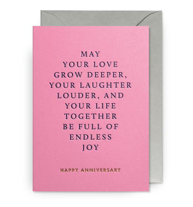 May Your Love Grow Deeper Anniversary Card