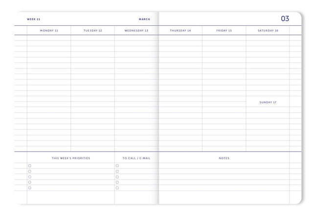 Flow Blue Journal Diary 2024