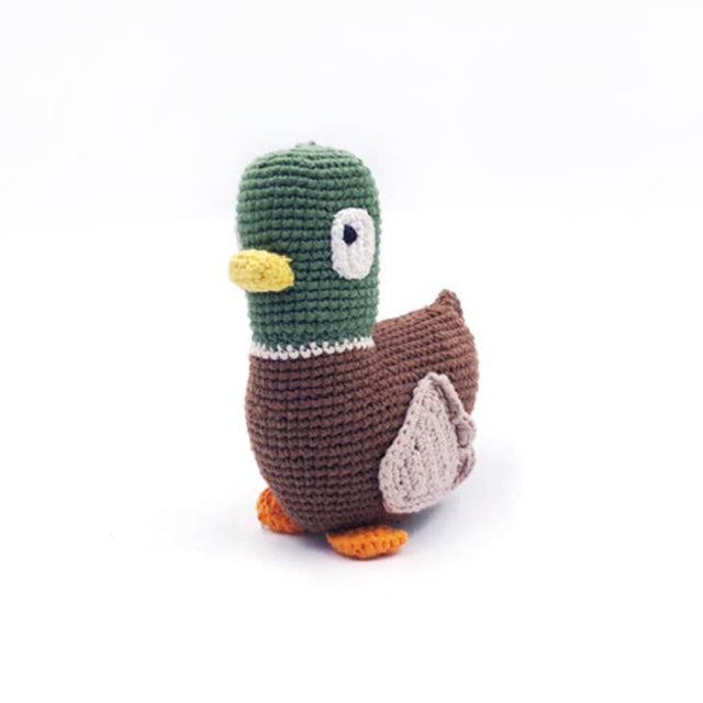 Fairtrade Mallard Duck Rattle Toy