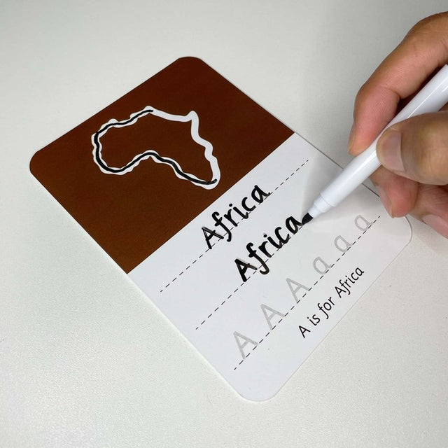 Dry Wipe Interactive Reusable Flash Cards - Afrocentric