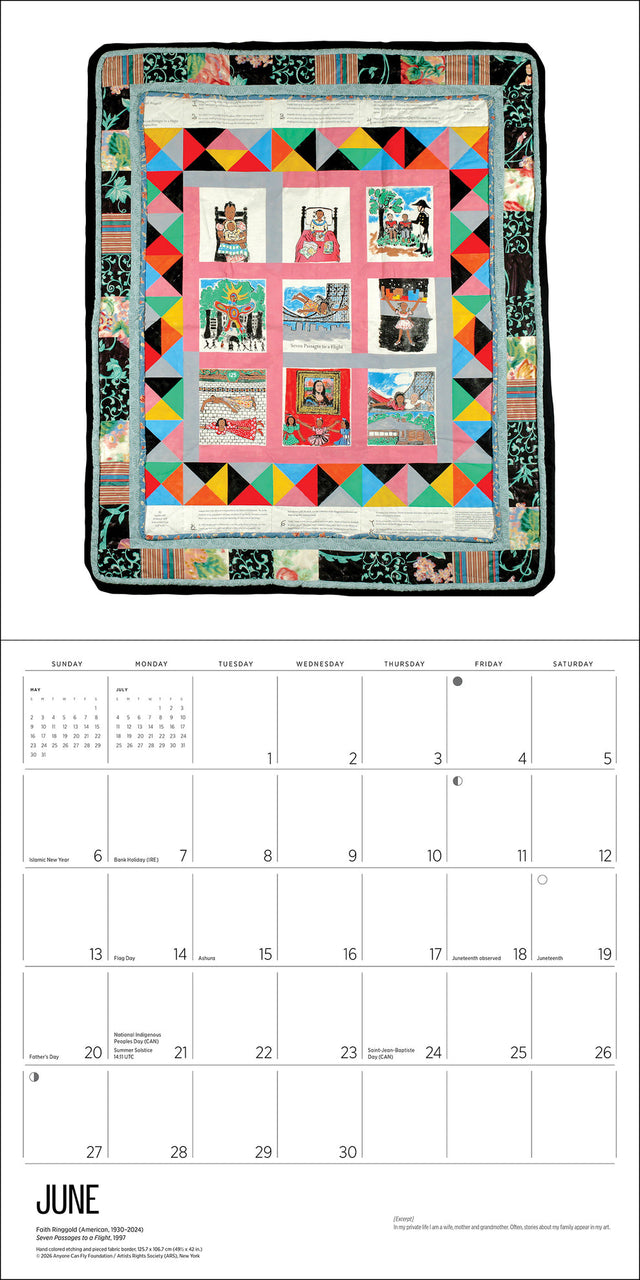 Faith Ringgold Wall Calendar 2027