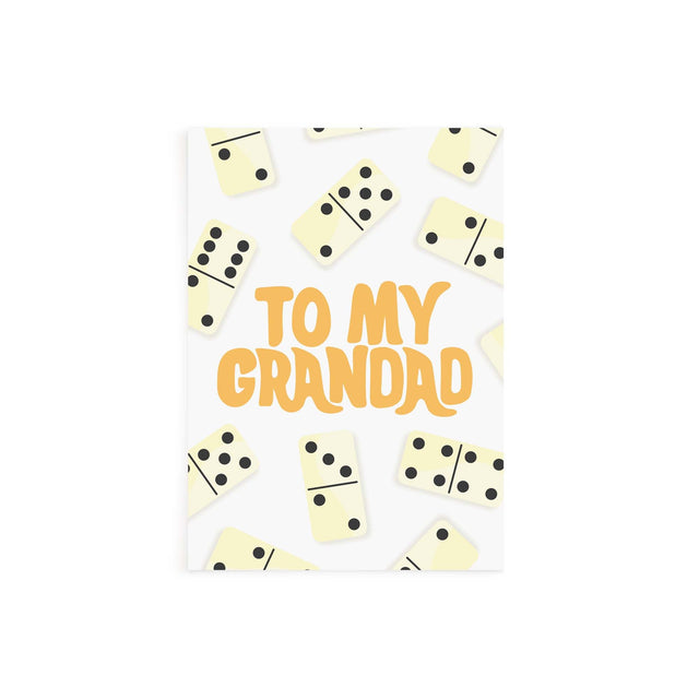 To My Grandad Dominoes Card