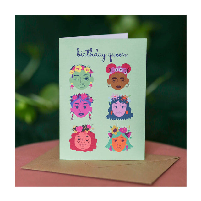Birthday Queen Greeting Card.