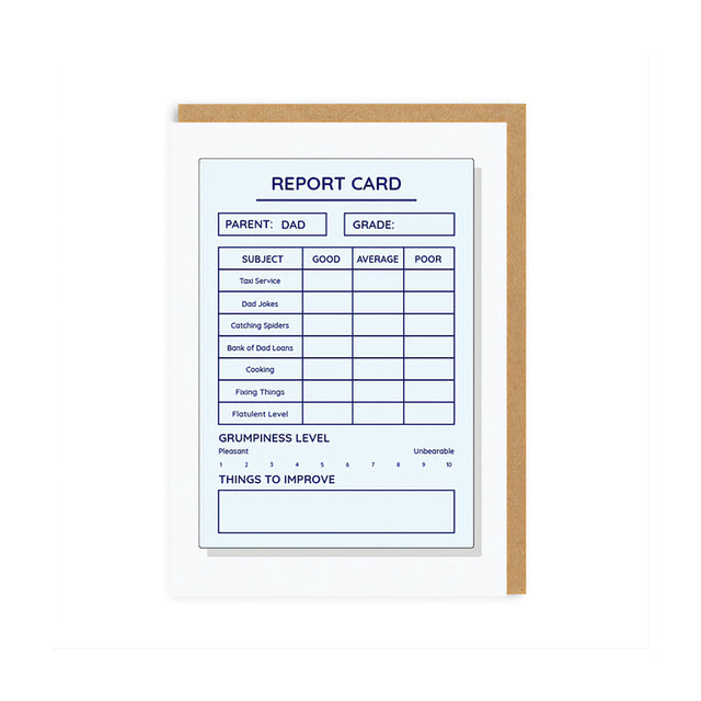 Fathers Day Report Card