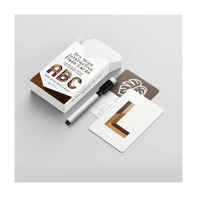 Dry Wipe Interactive Reusable Flash Cards - Afrocentric