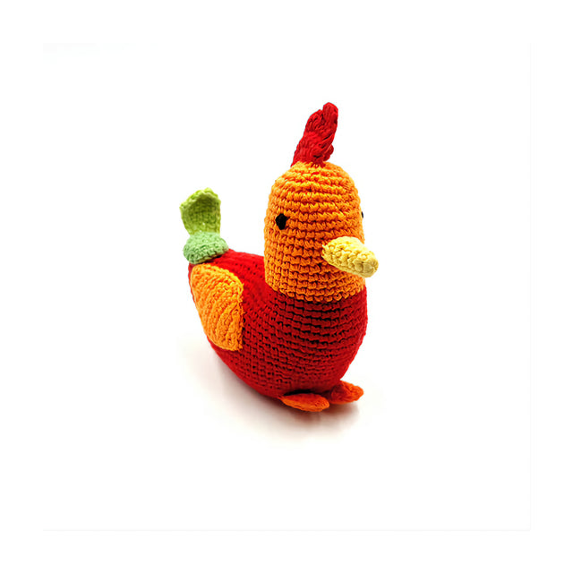 Fairtrade Rooster Rattle Toy