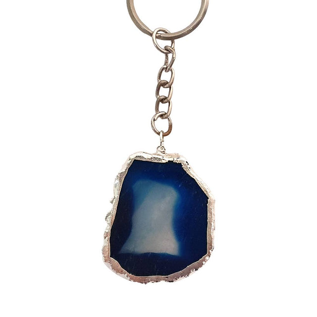 Agate Slice Keychain