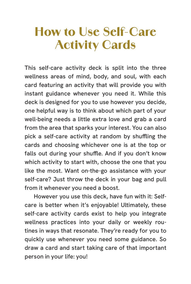 Self-Care For Black Women Deck