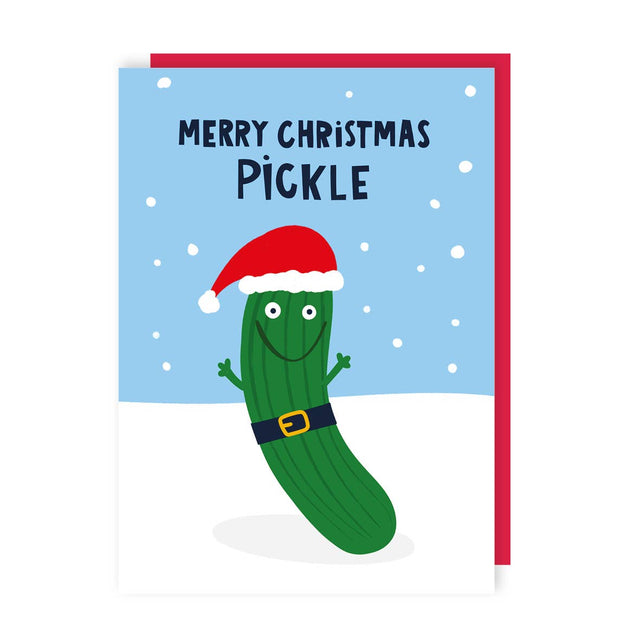 Merry Christmas Pickle Gherkin Card