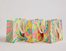 Hand Marbled Gift Bag - Neon