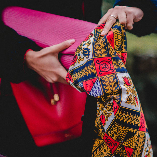 Sunset African Print Yoga Bag