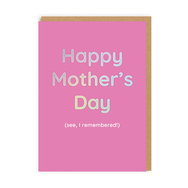 See I Remembered Mothers Day Card
