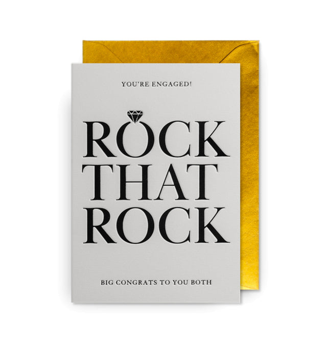 Rock That Rock Engagement Card