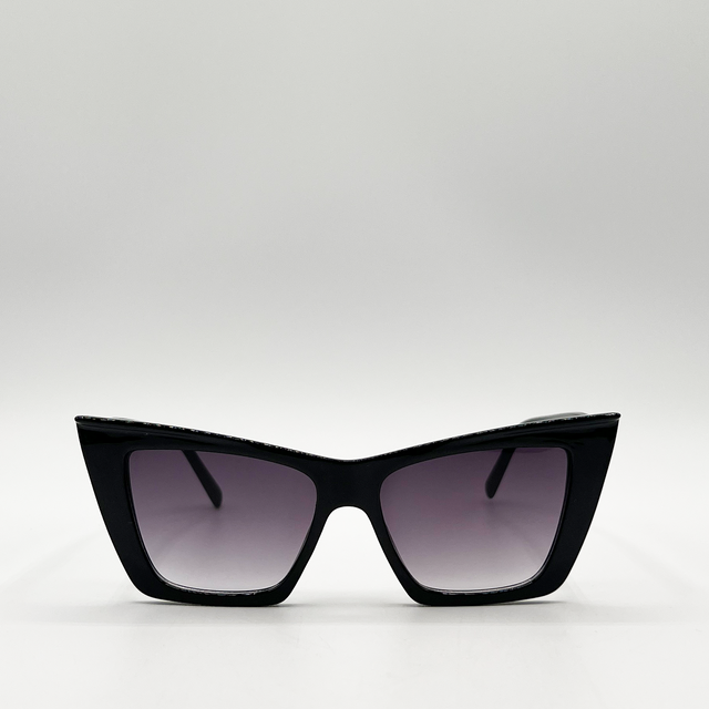 Mocha Oversized Cat Eye Sunglasses
